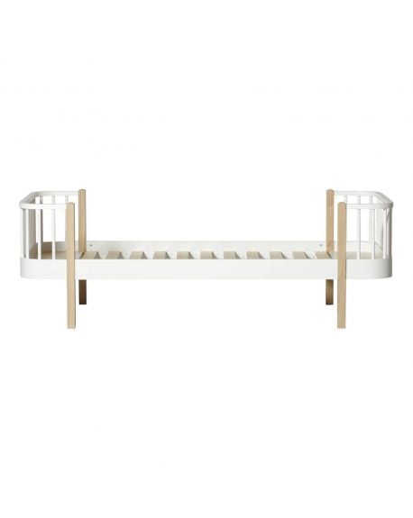 Oliver Furniture - Lit - Blanc/Chêne - 90x200 cm