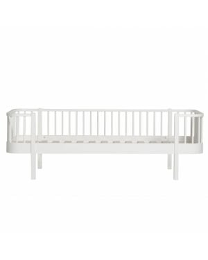 Oliver Furniture - Lit Banquette 90x200 cm - Blanc