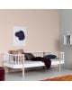 Oliver Furniture - Lit Banquette - Blanc/Chêne - 90x200 cm