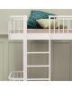 Oliver Furniture - Lit Mezzanine avec 2 bancs - Blanc - 90x200 cm
