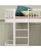 Oliver Furniture - Wood Low loft bed - White/Oak - 90x200 cm