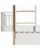 Oliver Furniture - Lit Superposé echelle face - Blanc/Chêne- 90x200 cm