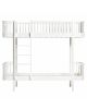 Oliver Furniture - Lit Superposé echelle face - Blanc - 90x200 cm