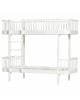 Oliver Furniture - Lit Superposé echelle face - Blanc - 90x200 cm
