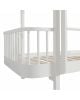 Oliver Furniture - Lit Superposé echelle face - Blanc - 90x200 cm