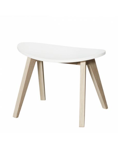 Oliver Furniture - Tabouret enfant Ping Pong - Blanc/Chêne