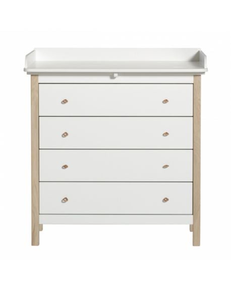 Oliver Furniture - Commode à langer - Blanc/Chêne