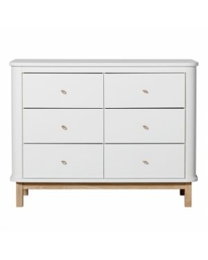 Oliver Furniture - Wood Nursery dresser 6 drawers - White/Oak