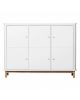 Oliver Furniture - Armoire multi-rangement 3 portes - Blanc/Chêne
