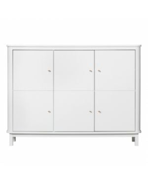 Oliver Furniture - Armoire multi-rangement 3 portes - Bouleau Blanc