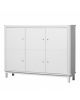 Oliver Furniture - Wood multi cupboard 3 doors - White/Oak