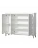Oliver Furniture - Wood multi cupboard 3 doors - White/Oak