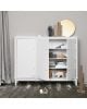 Oliver Furniture - Wood multi cupboard 3 doors - White/Oak