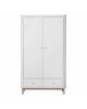 Oliver Furniture - Wood multi cupboard 3 doors - White/Oak