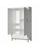 Oliver Furniture - Wood multi cupboard 3 doors - White/Oak