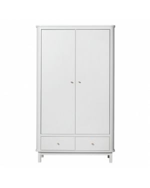 Oliver Furniture - Wood wardrobe 2 doors - White