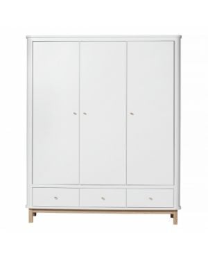 Oliver Furniture - Armoire 3 portes - Blanc/Chêne