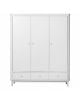 Oliver Furniture - Wood wardrobe 3 doors - White/Oak