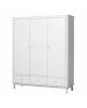 Oliver Furniture - Wood wardrobe 3 doors - White/Oak