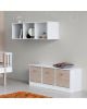 Oliver Furniture - Etagère 3x1 horizontale avec support, à suspendre