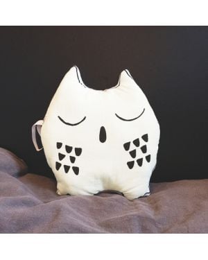 LE PETIT M - Coussin hibou phosphorescent by night