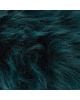 Peau de mouton décorative - Couleur: bleu pétrole