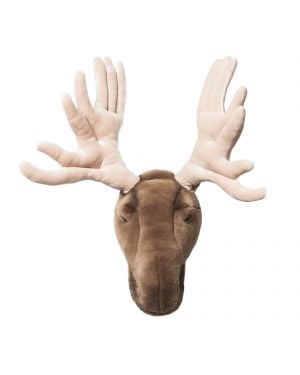 WILD & SOFT - Trophée en Peluche - Tête d'Elan - Alfred