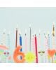 Meri Meri - 1 Sparkling Blue Number Candle - 9