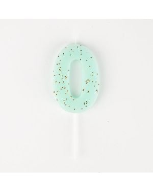 Meri Meri - Bougie d'anniversaire Mint - 0