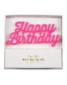 Meri Meri - Bougie Happy Birthday - Rose