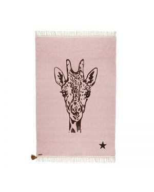 VARANASSI - Tapis Girafe Gypsy - Rose - 200cm