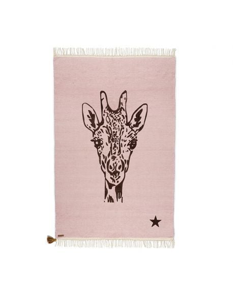 VARANASSI - Giraffe Gypsy Rug - Pink