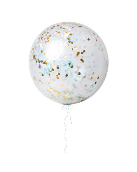 Meri Meri - 3 Ballons Géants à Confetti - Irisé