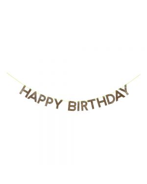 Meri Meri - Happy Birthday Banner Gold