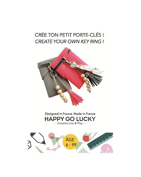 Happy Coffret - Crée ton petit porte-clés Rose - DIY- Happy Go Lucky