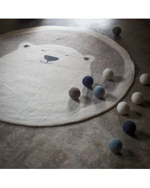MUSKHANE - TAPIS ROND EN FEUTRE - PASU GRIZZLY- PIERRE CLAIR
