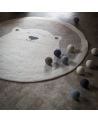 MUSKHANE - ROUND RUG IN FELT - PASU GRIZZLY - GREY