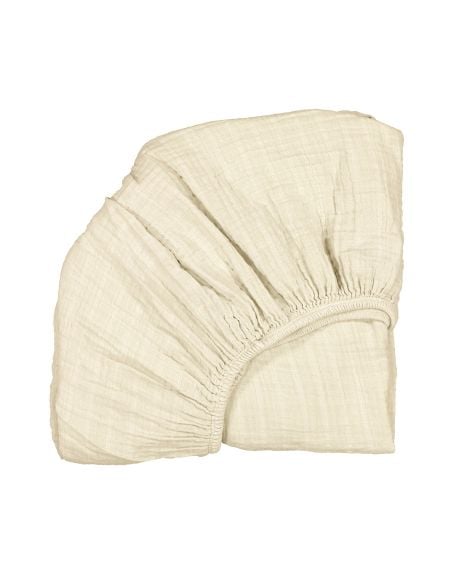 CHARLIE CRANE - Draps housse Moumout Papuche Milk pour berceau KUMI