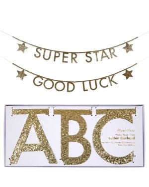 Meri Meri - Own Letter Garland kit - Glitter Gold