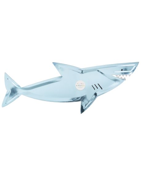 Meri Meri - Grandes Assiettes Requins - Lot de 6