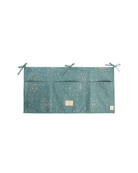 Nobodinoz - Organisateur de berceau Merlin - Gold Confetti/ Magic Green