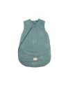 Nobodinoz - Cocoon sleeping bag - Honey Sweet Dots - Gold Confetti / Magic Green