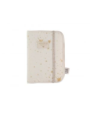Nobodinoz - Protège carnet de santé Poema - Gold Stella/ Natural