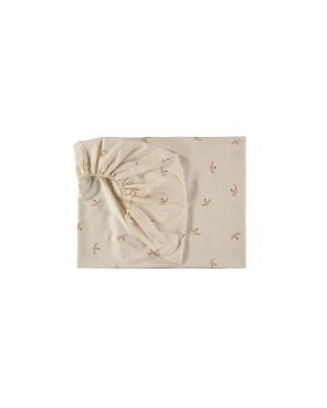 Nobodinoz - Drap housse Tibet berceau - Nude Haiku Bird Natural