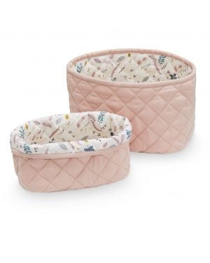 CAM CAM COPENHAGEN - Quilted Storage Basket - Set of two - Blossom Pink