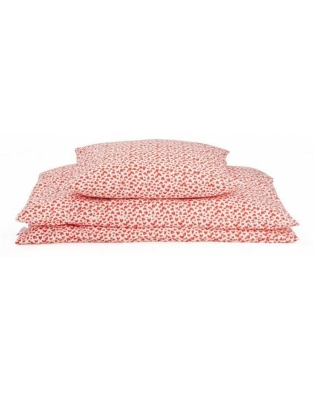 Liewood - Parure de lit Junior Ingeborg - Coeurs Rouge