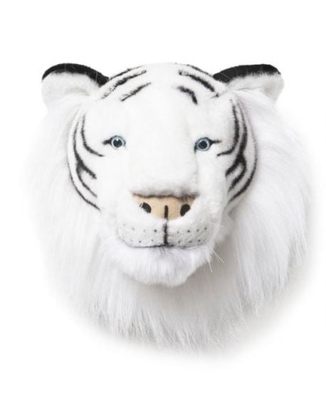 WILD & SOFT - Trophy in plush - White Tigre's head - Albert