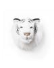 WILD & SOFT - Trophée en peluche -Tête Tigre Blanc- Albert
