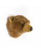 WILD & SOFT - Trophée en peluche - Ours Brun Clair - Olivier
