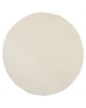 PILEPOIL - ROUND RUG IN FAKE FUR - White Circle